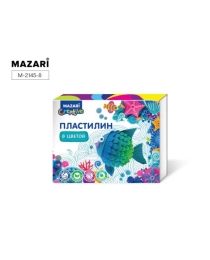 Пластилин классический 08 цветов, 160г, со стеком