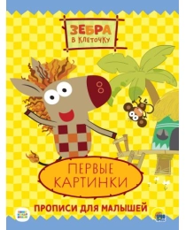ЗЕБРА В КЛЕТОЧКУ. ПРОПИСИ. ПЕРВЫЕ КАРТИНКИ