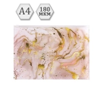 Папка-конверт на молнии, А4, 180мкм, MARBLE (ПК-3040) кратно 24