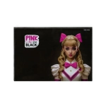 Папка-конверт на молнии, А4, 180мкм, PINK&BLACK (ПК-8680) кратно 12