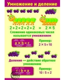 ПЛ-10822 Плакат А3 Умножение и деление В индивидуальной упаковке с европодвесом, 2000049132548