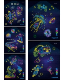 Тетрадь КЛЕТКА 48л. NEON (48-3992) цветная мелованная обложка