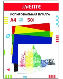 КОПИРОВАЛЬНАЯ БУМАГА, А4, 20Л DEVENTE, 20 Г/М², АССОРТИ ЦВЕТОВ