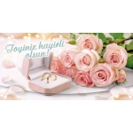 НЛО Конвертик д/ден с присыпкой №00307 Toyñiz hayirli olsun! (Поздравляем с днем свадьбы!)