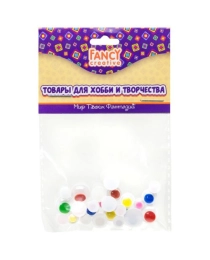 Глаза декоративные цветные, ассорти, 24 шт., п/п с е/п