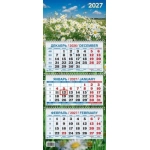(КМ13-27) (22%)"Ромашки в поле" (195*465). К-рь квартал. настен. трехблоч. (2027) (4610150101715)